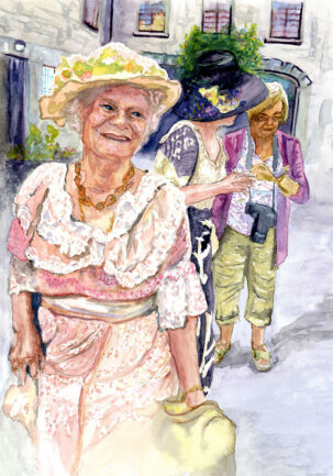ANN O'MEARA Watercolour approx 40x30cm Framed