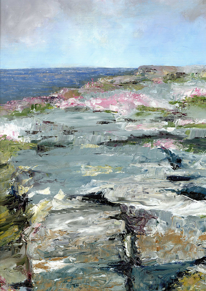 THE BURREN Oil on Canvas Board 40x30cm