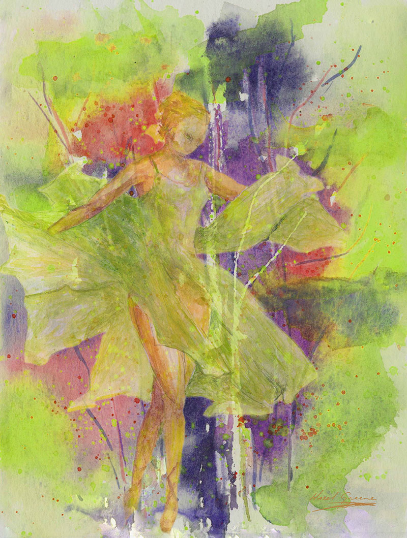 Dancing Leaves Linen Wall Hanging 135x100cm